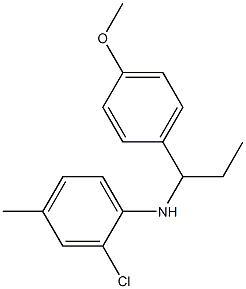 2-chloro-N-[1-(4-methoxyphenyl)propyl]-4-methylaniline Struktur