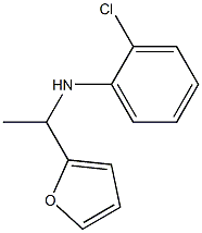 2-chloro-N-[1-(furan-2-yl)ethyl]aniline Struktur