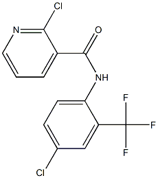 2-chloro-N-[4-chloro-2-(trifluoromethyl)phenyl]pyridine-3-carboxamide Struktur