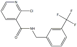 2-chloro-N-{[3-(trifluoromethyl)phenyl]methyl}pyridine-3-carboxamide Struktur