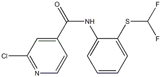 2-chloro-N-{2-[(difluoromethyl)sulfanyl]phenyl}pyridine-4-carboxamide Struktur