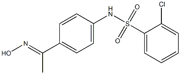 2-chloro-N-{4-[1-(hydroxyimino)ethyl]phenyl}benzene-1-sulfonamide Struktur