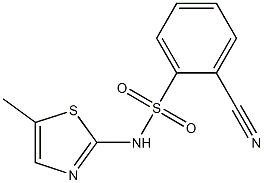 2-cyano-N-(5-methyl-1,3-thiazol-2-yl)benzenesulfonamide Struktur