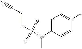 2-cyano-N-methyl-N-(4-methylphenyl)ethane-1-sulfonamido Struktur