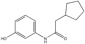 2-cyclopentyl-N-(3-hydroxyphenyl)acetamide Struktur