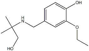 2-ethoxy-4-{[(1-hydroxy-2-methylpropan-2-yl)amino]methyl}phenol Struktur