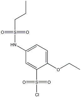 2-ethoxy-5-(propane-1-sulfonamido)benzene-1-sulfonyl chloride Struktur