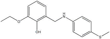 2-ethoxy-6-({[4-(methylsulfanyl)phenyl]amino}methyl)phenol Struktur