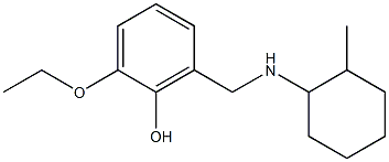 2-ethoxy-6-{[(2-methylcyclohexyl)amino]methyl}phenol Struktur