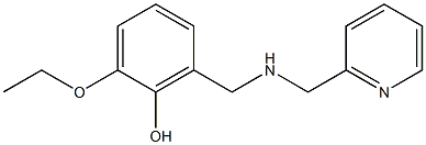 2-ethoxy-6-{[(pyridin-2-ylmethyl)amino]methyl}phenol Struktur