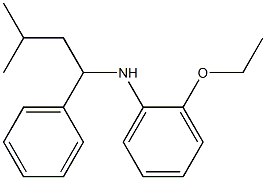 2-ethoxy-N-(3-methyl-1-phenylbutyl)aniline Struktur