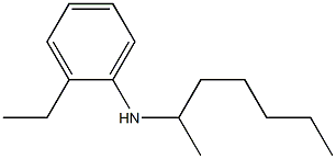 2-ethyl-N-(heptan-2-yl)aniline Struktur