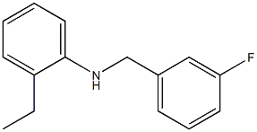 2-ethyl-N-[(3-fluorophenyl)methyl]aniline Struktur