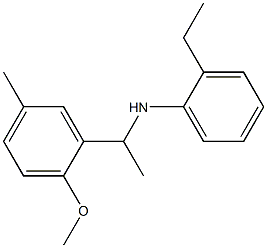 2-ethyl-N-[1-(2-methoxy-5-methylphenyl)ethyl]aniline Struktur