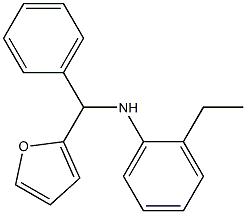 2-ethyl-N-[furan-2-yl(phenyl)methyl]aniline Struktur