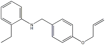 2-ethyl-N-{[4-(prop-2-en-1-yloxy)phenyl]methyl}aniline Struktur