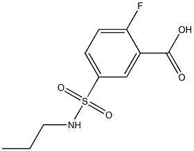 2-fluoro-5-[(propylamino)sulfonyl]benzoic acid Struktur