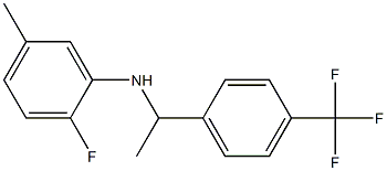 2-fluoro-5-methyl-N-{1-[4-(trifluoromethyl)phenyl]ethyl}aniline Struktur