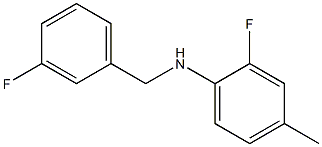 2-fluoro-N-[(3-fluorophenyl)methyl]-4-methylaniline Struktur