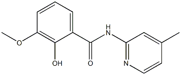 2-hydroxy-3-methoxy-N-(4-methylpyridin-2-yl)benzamide Struktur