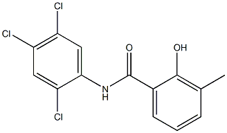 2-hydroxy-3-methyl-N-(2,4,5-trichlorophenyl)benzamide Struktur