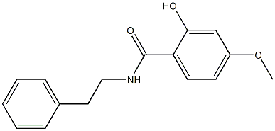 2-hydroxy-4-methoxy-N-(2-phenylethyl)benzamide Struktur