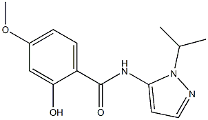 2-hydroxy-4-methoxy-N-[1-(propan-2-yl)-1H-pyrazol-5-yl]benzamide Struktur