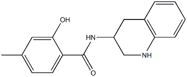 2-hydroxy-4-methyl-N-(1,2,3,4-tetrahydroquinolin-3-yl)benzamide Struktur