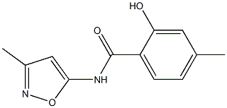 2-hydroxy-4-methyl-N-(3-methyl-1,2-oxazol-5-yl)benzamide Struktur