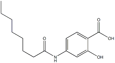 2-hydroxy-4-octanamidobenzoic acid Struktur