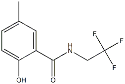 2-hydroxy-5-methyl-N-(2,2,2-trifluoroethyl)benzamide Struktur