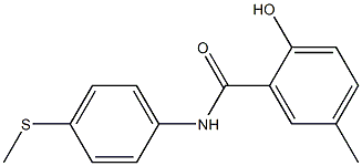 2-hydroxy-5-methyl-N-[4-(methylsulfanyl)phenyl]benzamide Struktur