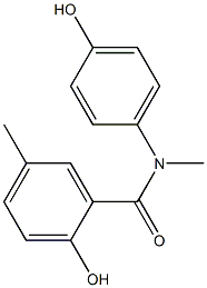 2-hydroxy-N-(4-hydroxyphenyl)-N,5-dimethylbenzamide Struktur