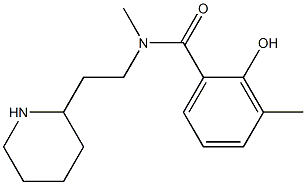 2-hydroxy-N,3-dimethyl-N-[2-(piperidin-2-yl)ethyl]benzamide Struktur