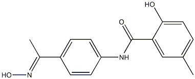 2-hydroxy-N-{4-[1-(hydroxyimino)ethyl]phenyl}-5-methylbenzamide Struktur