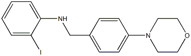 2-iodo-N-{[4-(morpholin-4-yl)phenyl]methyl}aniline Struktur