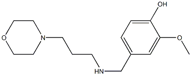 2-methoxy-4-({[3-(morpholin-4-yl)propyl]amino}methyl)phenol Struktur