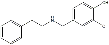 2-methoxy-4-{[(2-phenylpropyl)amino]methyl}phenol Struktur