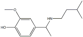 2-methoxy-4-{1-[(3-methylbutyl)amino]ethyl}phenol Struktur