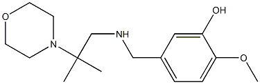 2-methoxy-5-({[2-methyl-2-(morpholin-4-yl)propyl]amino}methyl)phenol Struktur