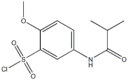 2-methoxy-5-(2-methylpropanamido)benzene-1-sulfonyl chloride Struktur