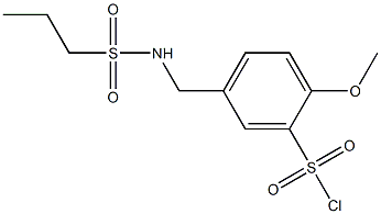 2-methoxy-5-(propane-1-sulfonamidomethyl)benzene-1-sulfonyl chloride Struktur