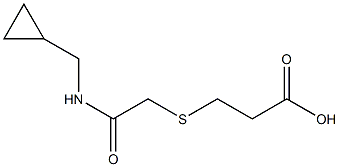 3-({2-[(cyclopropylmethyl)amino]-2-oxoethyl}thio)propanoic acid Struktur