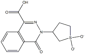 3-(1,1-dioxidotetrahydrothien-3-yl)-4-oxo-3,4-dihydrophthalazine-1-carboxylic acid Struktur