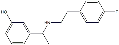 3-(1-{[2-(4-fluorophenyl)ethyl]amino}ethyl)phenol Struktur