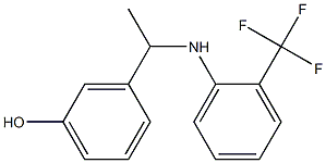 3-(1-{[2-(trifluoromethyl)phenyl]amino}ethyl)phenol Struktur