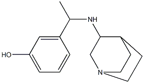 3-(1-{1-azabicyclo[2.2.2]octan-3-ylamino}ethyl)phenol Struktur