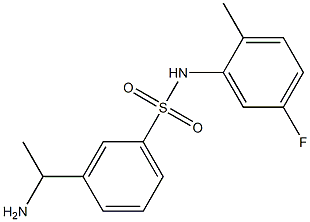 3-(1-aminoethyl)-N-(5-fluoro-2-methylphenyl)benzene-1-sulfonamide Struktur