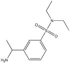 3-(1-aminoethyl)-N,N-diethylbenzene-1-sulfonamide Struktur