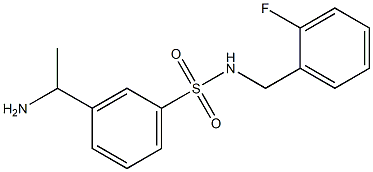 3-(1-aminoethyl)-N-[(2-fluorophenyl)methyl]benzene-1-sulfonamide Struktur